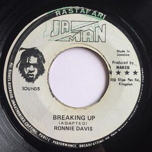 ジャマイカ7 Ronnie Davis Breaking Up NONE Ja-Man Records /00080