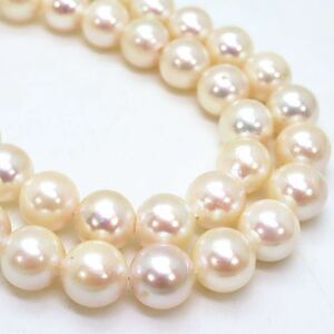 大珠!!＊アコヤ本真珠ネックレス＊j 約51.9g 約43.0cm 約9.0~9.5mm あこや パール pearl necklace jewelry silver DE0/DE0