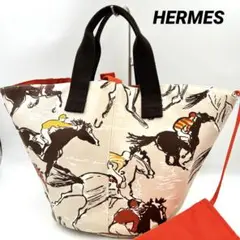 HERMES トートバッグ パニエドプラージュPM ポーチ付き　A4収納