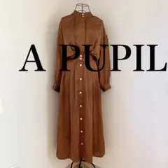 A PUPIL アピューピル　ワンピース　ドット　ブラウン　S