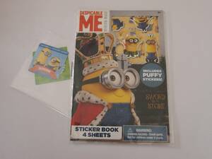 MINIONS ミニオンズ STICKER BOOK 4 SHEETS ソフト・ステッカー 4枚入り 入手困難