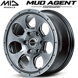 MID ROADMAX MUD AGENT 4本Set メタリックグレー 6.5-16 6/139.7+38