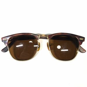 【レイバン】本物 Ray-Ban サングラス B&L ボシュロム CLUBMASTER Ⅱ クラブマスター 2 W1117 ブラウン メンズ レディース USA製 送料520円