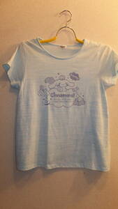 ★Chinnamonroll★Character SANRIO Ladies Shirts size M~L サンリオシナモンロールTシャツ　サイズM~L　　USED IN JAPAN