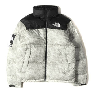 Supreme シュプリーム ジャケット サイズ:M 19AW THE NORTH FACE ペーパープリント ヌプシ ダウンジャケット Paper Print Nuptse Jacket