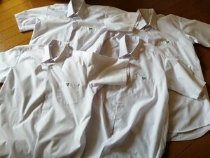 中古 ワイシャツまとめて 形態安定 白 M/L半袖シャツ 160 175 スクール 夏服 中学校/高校 学生服 まとめ売りセット 形状記憶 ノーアイロン