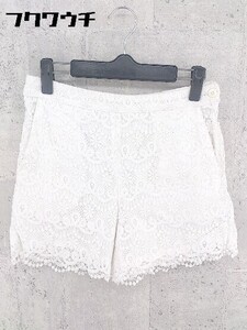 ◇ ◎ SHIPS シップス レース ショート パンツ サイズS ホワイト レディース