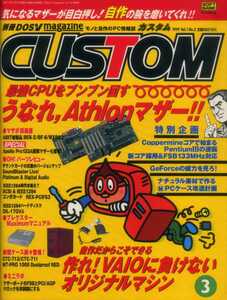 別冊DOS V MAGAZINE　CUSTOM カスタム　Athlonマザー VAIOに負けない オリジナルマシン PentiumⅢの逆襲 GeForceの威力 プレクスター