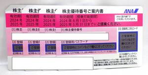 【#13810】　ANA　全日空　株主優待券　有効期間：2025年5月31日まで　定形郵便対応可　番号通知不可　4枚セット