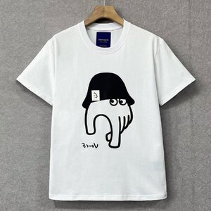 新作・半袖Tシャツ 定価2万◆Emmauela・イタリア・ミラノ発◆綿100％ 吸汗 面白い カッコイイ スタイリッシュ スウェット 夏 XL/50サイズ