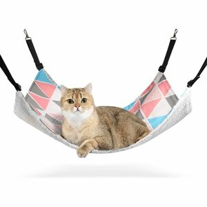 新品 Saf 小さい三角形 子猫成猫適用 耐荷重10KG 6x48cm 夏冬両 昼寝 ゲージ用 ベット ハンモック 猫 54