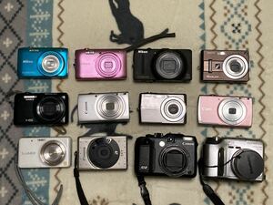 ★デジカメまとめて12台★Canon、Nikon、 LUMIX、 OLYMPUS 、CASIO★ジャンク★デジタルカメラ