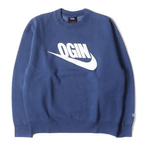 NIKE ナイキ スウェット サイズ:2XL 24AW NIGO 反転スウッシュロゴ 後染め クルーネック スウェットシャツ (AS NRG Crew Fleece) ネイビー