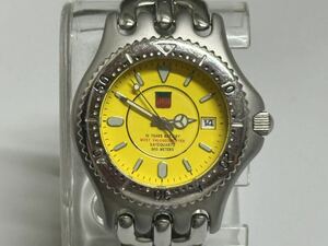 1円〜◇エルジン ELGIN クォーツ FK-664-C イエロー文字盤 メンズ腕時計 稼働品