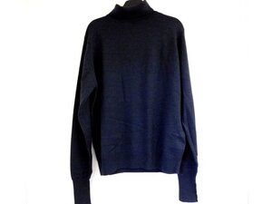 美品 JOHN SMEDLEY ジョンスメドレー■ メンズ M タートルネック ニット セーター ウール ネイビー系 トップス □6J