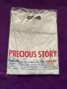 ・｛完売品｝ 吉田拓郎 　THIS PRECIOUS STORY again ２００４　medium　TAKURO ＆　BIG GROUP with SEO　Tシャツ白色 ・(新品未使用品) ・