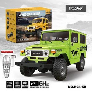 グリーン 本体+トレーラー ラジコン クローラー 1/16スケール サウンド&発煙機能 RC axial タミヤ HG4-50 4WD TOYOTA Land Cruiser FJ40