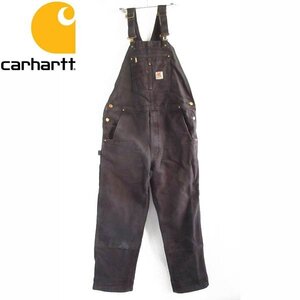 carhartt ダック BIB オーバーオール 黒 W38 カーハート フェード ブラック 102776-001 D150-25-0020Z