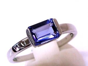 GSTV購入品 美品 Pt950 プラチナ リング ■ 18号 タンザナイト 1.00ct バケットミックスカット 指輪 □4J6DS