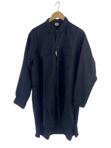 VERTEX/50s/black thin moleskin shirt/長袖シャツ/44/コットン/BLK