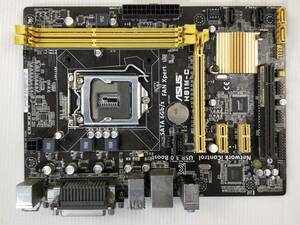 【中古パーツ】BIOS確認のみ、ASUS H81M-C マザーボード ＩＯパネル LGA1150 ■MB4024