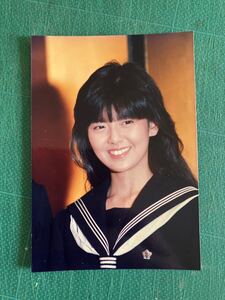 【当時物】南野陽子　写真　制服　艶黒髪　笑顔　昭和タレント　80年代アイドル 