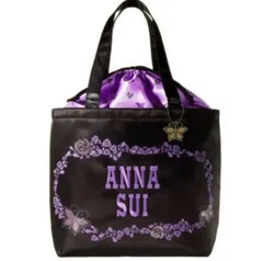 【新品】 ANNA SUI 15th Happy Anniversary in Japan アナスイ　特製チャーム付き♡ビッグ巾着トートバッグ