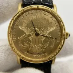 18金BAUME＆MERCIER 　ボームアンドメルシエ　18k コイン金貨時計