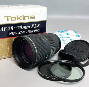 美品 TOKINA トキナー カメラレンズ フィルター レンズフード 保証書 取説 箱付き（TOKINA AT-X PRO 28-70㎜ 1：2.8 Φ77）