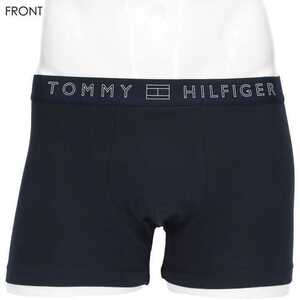 TOMMY HILFIGER トミーヒルフィガー J-Fiber COTTON TRUNK コットン 前閉じ ボクサーパンツ メンズ 53312187 ネイビー M