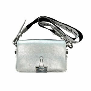 OFF-WHITE Cross Body Bag OWNA038F18720053 オフホワイト クロスボディバッグ ミニショルダーバッグ ポーチ クリップ メタルロゴ シルバー