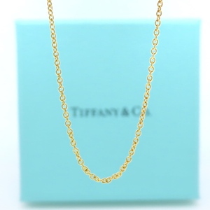 【送料無料】 未使用 Tiffany&Co. ティファニー イエロー ゴールド ロング チェーン ネックレス 750 K18 80cm HD33