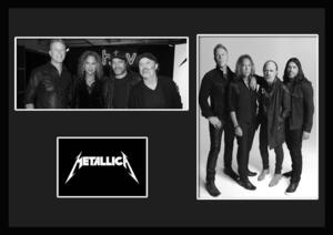 10種類!Metallica/メタリカ/ROCK/ロックバンドグループ/証明書付きフレーム/BW/モノクロ/ディスプレイ (7-3W)