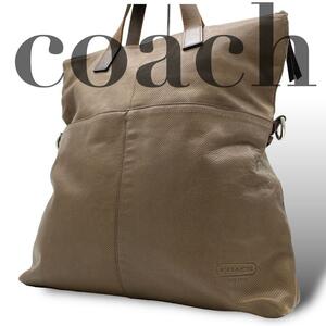 coach コーチ 2way パーフォレイテッド トートバッグ A4