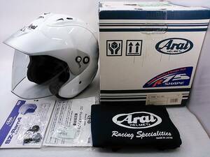 【送料無料】試着程度 美品 Arai アライ SZ-Ram4 UPTOWN アップタウン WHITE ホワイト Lサイズ 元箱付き ジェットヘルメット