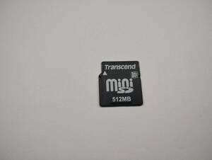 512MB　メガバイト　Transcend　miniSDカード　メモリーカード　ミニSDカード