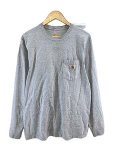 Carhartt◆長袖Tシャツ/ワークウェア/コットン/GRY/ポケット/K126