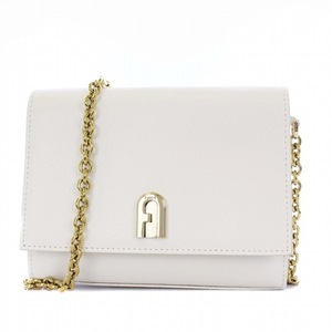 フルラ FURLA 1927 MINI CROSSBODY ミニクロスボディバッグ ショルダーバッグ チェーン レザー ホワイト /KH レディース