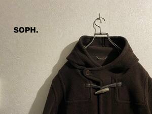 ◯ SOPH メタルトグル ダッフル コート / ソフネット ヘリンボーン ソフ ブラウン M Mens #Sirchive