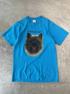 希少！レアカラー！美品！USA製！80s 90s 犬 Tee アニマル プリント 猫 JERZEES ジャージーズ あいみょん 大きいサイズ(M)