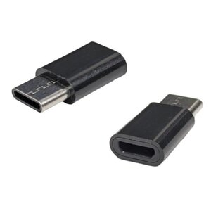 【vaps_4】Micro USB to Type-C 変換アダプター 2個セット 《ブラック》 USB3.1 急速充電 MicroUSB(メス) - USB Type-C(オス) a_usb 送込