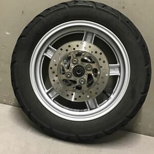 t7-13 スズキ アドレス125 DT11A フロントホイール　タイヤ　セット　動作確認済み 純正部品