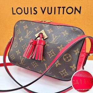 【美品 鑑定済】LOUIS VUITTON ルイヴィトン ショルダーバッグ モノグラム サントンジュ コクリコ M43556 カメラバッグ 斜め掛け タッセル