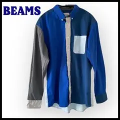 BEAMS ブロード クレイジー ミニボタンダウンシャツ M ビームス