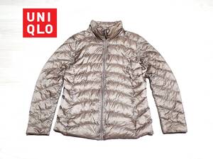 ☆UNIQLO　☆ユニクロ　☆ダウンジャケット　☆ウルトラライトダウンジャケット　☆防寒着　☆アウター　☆ゴールド系　☆レディース　☆XL