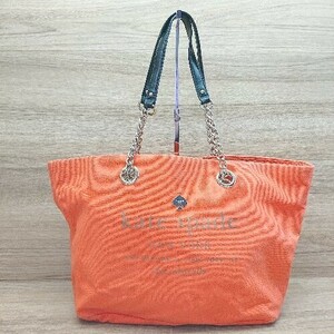 ◇ KATE SPADE NEW YORK ケイトスペード ニューヨーク チェーン ブランドロゴ ト－トバッグ オレンジ レディース E 1404240011144