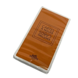 エルメス HERMES - オレンジ×白×マルチ スカーフの結び方カード/CARTES A NOUER/KNOTTING CARD/ノベルティ 美品 小物