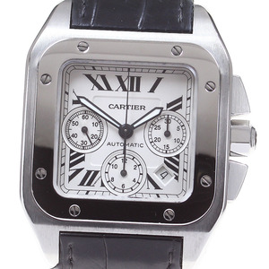 カルティエ CARTIER W20090X8 サントス100 XL クロノグラフ 自動巻き メンズ _842372