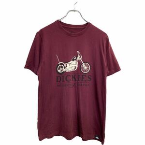 Dickies 半袖 プリント Tシャツ Sサイズ ディッキーズ ワインレッド 古着卸 アメリカ仕入 t2408-4126