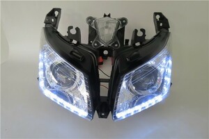 ヘッドライト LED付き Yamaha Tmax530 2012-2014 クリア【hl-tmax53012-2】